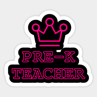 Pre-k Teacher pink Sticker